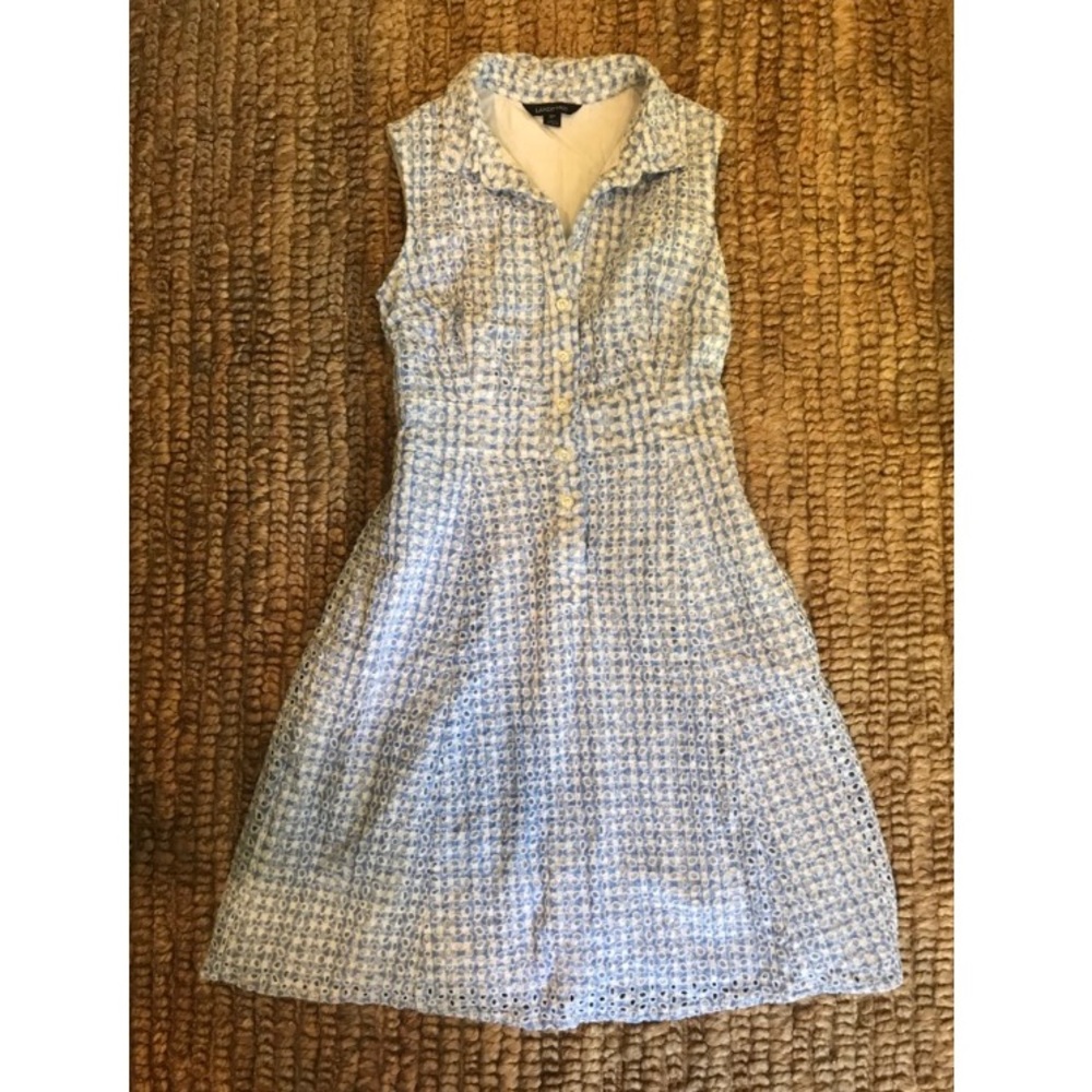 Lands End Cotton Eyelet Dress